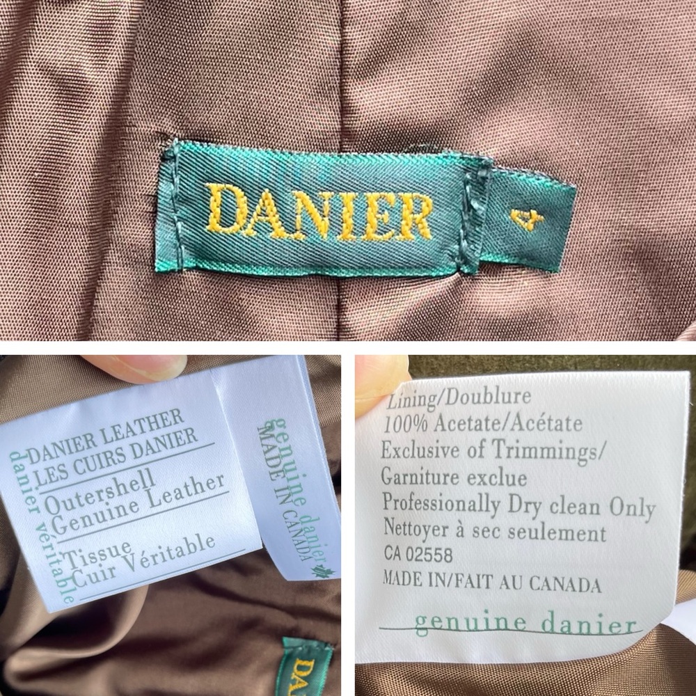 Vintage Danier Olive Suede High-Waist Trousers | Made in Canada | Size 4 - Picture 9 of 11